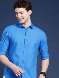 men solid pure cotton casual shirt